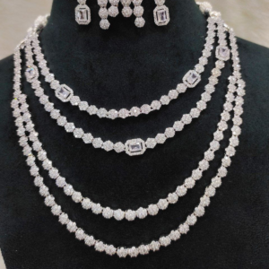 Classic Crystal Layered Necklace Set