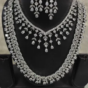 Elegant Crystal Bridal Necklace Set
